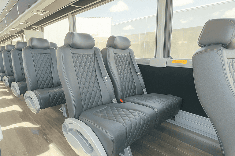 interior of Charter Bus Rental Fort Collins charter bus